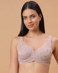 SOIE Woman - Lacy Non Padded Full-Coverage Bra with Flexi Underwire - Bra -for Women