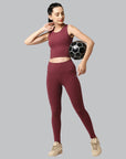 SOIE Woman - Sleeveless Activewear Solid Sports Crop Top - Crop Top -for Women