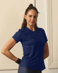 SOIE Woman - Basic Crew Neck Training T-shirt with Mesh Back - Activewear Training T-shirt -for Women