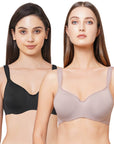 SOIE Woman - Full coverage Sweetheart neckline padded wired Bra (Pack of 2) - Bra -for Women