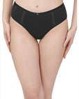 SOIE Woman - High Waist Full Coverage Mesh Panelled Brief - Panty -for Women