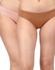 SOIE Woman - COTTON SPANDEX LOW RISE LACE BRIEF (PACK OF 2) - Panty -for Women