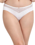 SOIE Woman - Mid Rise Brief With Lace Detailing - Panty -for Women