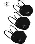 SOIE Woman - Two way respirator -8 Layer reusable SN 99 Protection Ear Loops Mask - Pack of 3 - -for Women