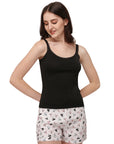 Cotton Spandex Camisole with Lace Detailing