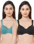 SOIE Woman - Full coverage Sweetheart neckline padded wired Bra (Pack of 2) - Bra -for Women