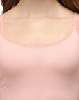 Cotton Spandex Camisole with Lace Detailing