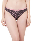 SOIE Woman - Mid Rise Medium Coverage Solid and Printed Cotton Stretch Brief Panty (Pack of 3) - Panty -for Women