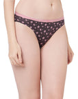 SOIE Woman - Mid Rise Medium Coverage Solid and Printed Cotton Stretch Brief Panty (Pack of 3) - Panty -for Women