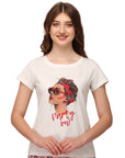 SOIE Woman - Half sleeve printed T-shirt - -for Women