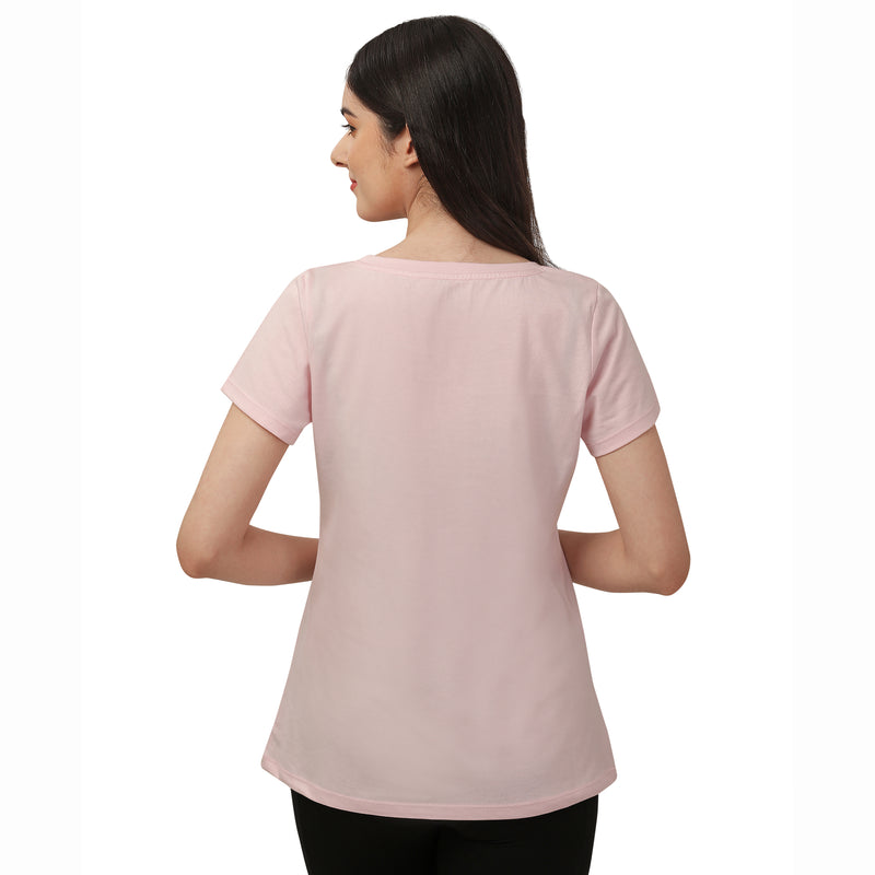 Half Sleeve Printed Soft Cotton Modal Lounge T-shirt