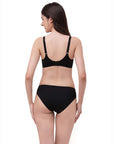 Full coverage Padded Non Wired Seamless Bra with Medium Coverage Brief