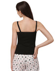 Cotton Spandex Camisole with Lace Detailing