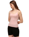Cotton Spandex Camisole with Lace Detailing