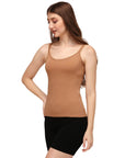 SOIE Woman - Cotton Spandex Camisole with Lace Detailing - Camisole -for Women