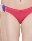 SOIE Woman - Mid Rise Medium Coverage Solid Colour Cotton Stretch Brief Panty (Pack of 3) - Panty -for Women