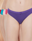 SOIE Woman - Mid Rise Medium Coverage Solid Colour Cotton Stretch Brief Panty (Pack of 6) - Panty -for Women