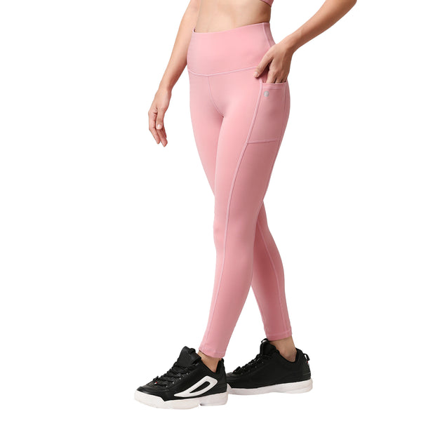 High Waist Ankle Length Sports Leggings With Pockets-AT-2