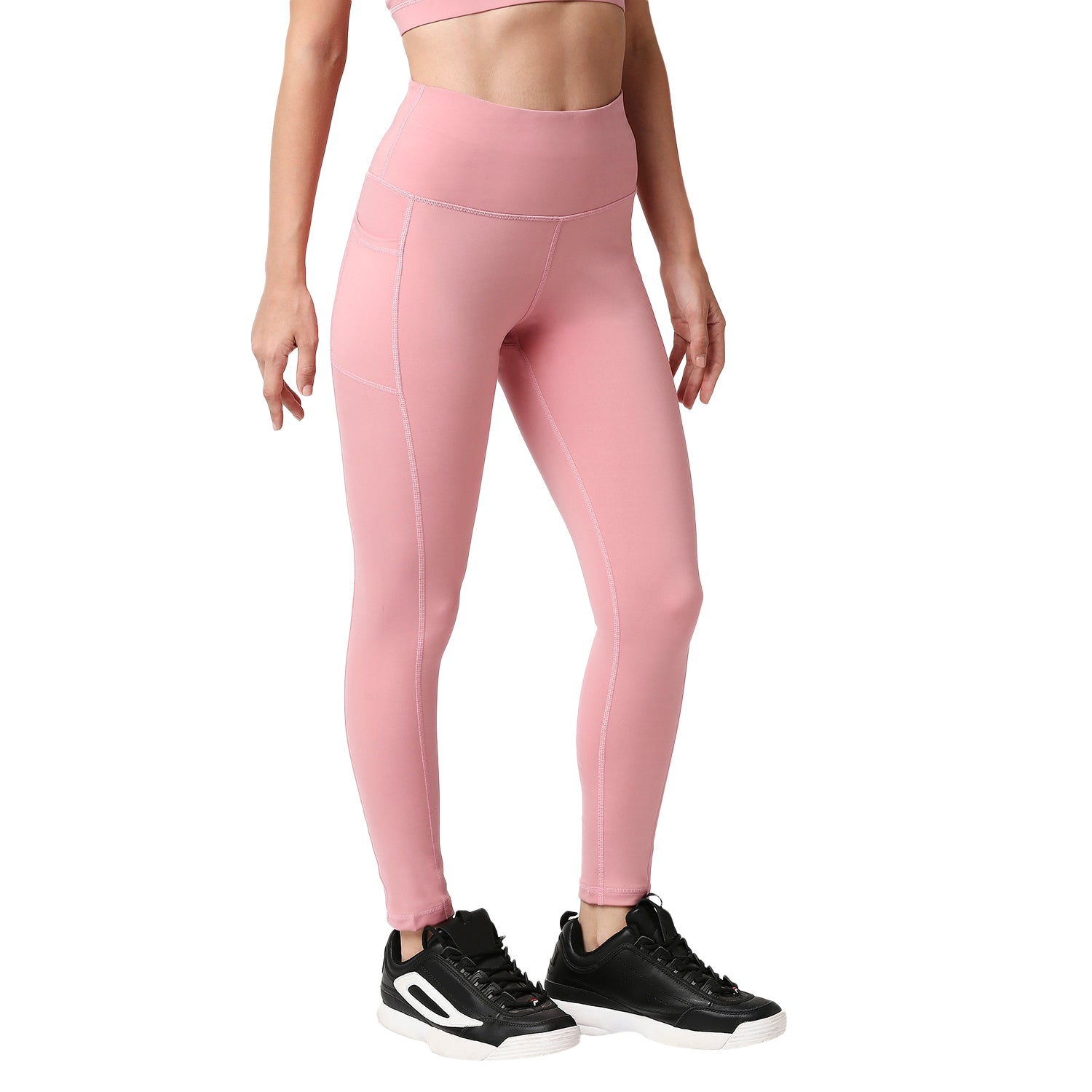 High Waist Ankle Length Sports Leggings With Pockets AT 2