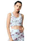 SOIE Woman - Quick-Dry Printed Sports Bra & High Waist Legging Set - Athleisure Set -for Women