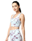 SOIE Woman - Quick-Dry Printed Sports Bra & High Waist Legging Set - Athleisure Set -for Women