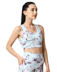 SOIE Woman - Quick-Dry Printed Sports Bra & High Waist Legging Set - Athleisure Set -for Women
