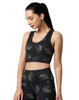 SOIE Woman - Quick-Dry Printed Sports Bra & High Waist Legging Set - Athleisure Set -for Women