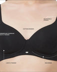 SOIE Woman - Semi/Medium Coverage Padded Non Wired T-shirt Bra - Bra -for Women