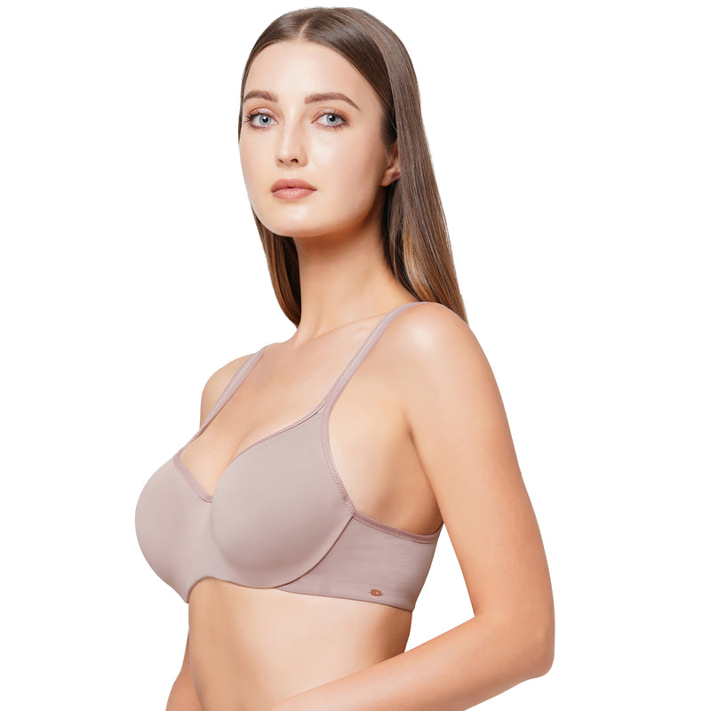 Padded Wired Full Coverage Seamless Cups Sweetheart Neckline Bra-CB-130