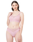SOIE Woman - Full Coverage Padded Bra and Mid Rise Brief With Lace Detailing - -for Women