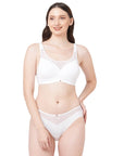 SOIE Woman - Full Coverage Padded Bra and Mid Rise Brief With Lace Detailing - -for Women