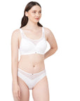 SOIE Woman - Full Coverage Padded Bra and Mid Rise Brief With Lace Detailing - -for Women