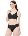 SOIE Woman - Full Coverage Minimiser Bra with High Waist Brief Set - Lingerie set -for Women