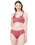 SOIE Woman - Full Coverage Minimiser Bra with High Waist Brief Set - Lingerie set -for Women
