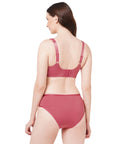 SOIE Woman - Full Coverage Minimiser Bra with High Waist Brief Set - Lingerie set -for Women