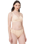 SOIE Woman - Full Coverage Minimiser Bra with High Waist Brief Set - Lingerie set -for Women