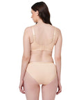 SOIE Woman - Full Coverage Minimiser Bra with High Waist Brief Set - Lingerie set -for Women