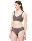 SOIE Woman - Full Coverage Minimiser Bra with High Waist Brief Set - Lingerie set -for Women
