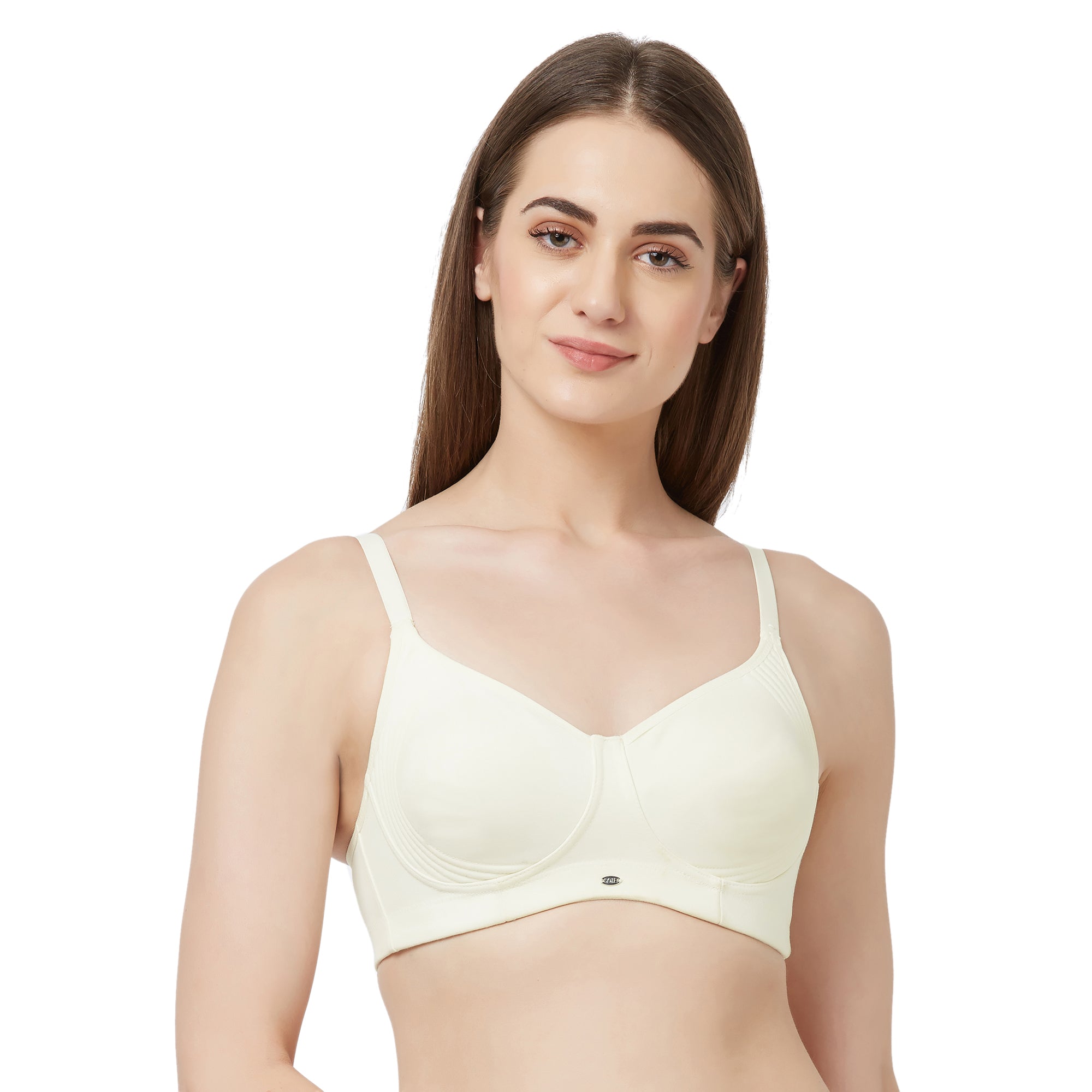 Buy Amante Solid Non Padded Non-Wired Full Coverage Nursing Bra Blush Pink  at