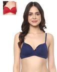 SOIE Woman - Medium Coverage Padded Non Wired T-shirt Bra (Pack of 2) - Bra -for Women