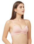 SOIE Woman - Semi/Medium Coverage Padded Non Wired T-shirt Bra with Detachable Straps (PACK OF 2) - -for Women