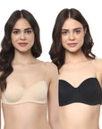 SOIE Woman - Medium Coverage Non Padded Non Wired Multiway Bra (PACK OF 2) - Bra -for Women