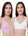 SOIE Woman - Non padded Non wired full coverage T-shirt Bra Combo - -for Women