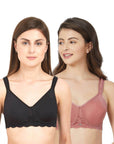SOIE Woman - Full Coverage Non Padded Wired Lace Bra (Pack Of 2) - Bra -for Women