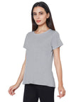 SOIE Woman - Soft Cotton Modal Solid & Printed Lounge T-shirt (PACK OF 2) - -for Women