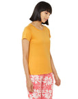 SOIE Woman - Soft Cotton Modal Solid & Printed Lounge T-shirt (PACK OF 2) - -for Women