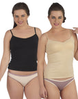 SOIE Woman - Cotton Spandex Detachable Straps Camisole (PACK OF 2) - Camisole -for Women