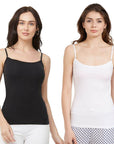 SOIE Woman - Solid Cotton spandex Camisole (PACK OF 2) - Camisole -for Women
