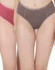 SOIE Woman - High Waist Full Coverage Mesh Panelled Brief - Panty -for Women