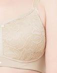 SOIE Woman - Full Coverage Non Padded Non Wired Lace Bra with High Waist Lace Brief - -for Women
